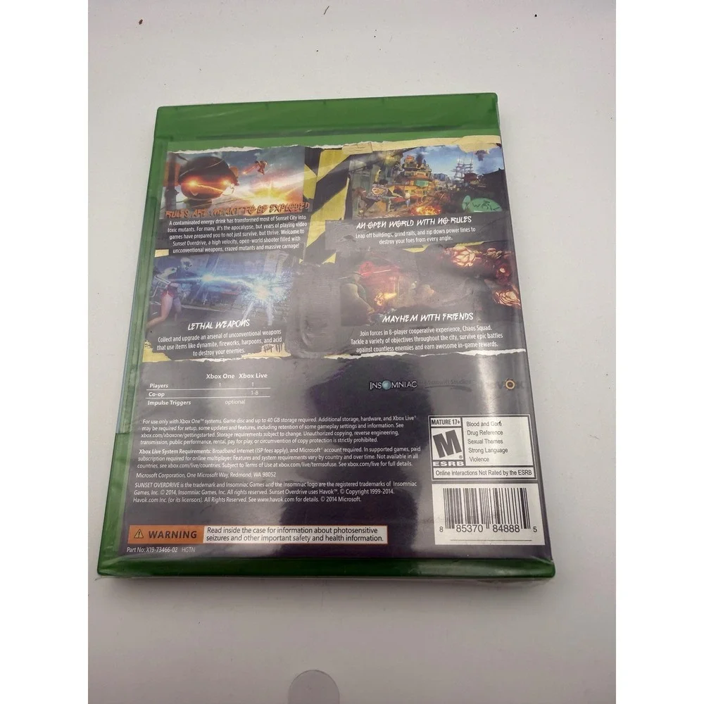 Sunset Overdrive Xbox One Microsoft Studios Insomniac Games New Factory Sealed